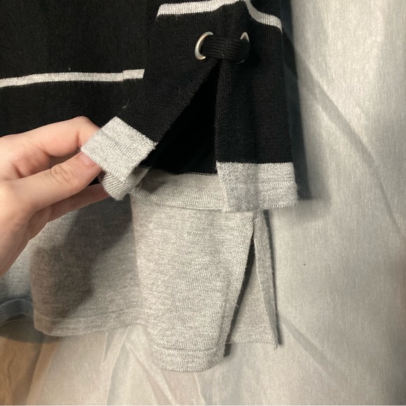 Liz Claiborne Black and Gray Long Sleeve Shirt Size Small - Picture 5 of 6